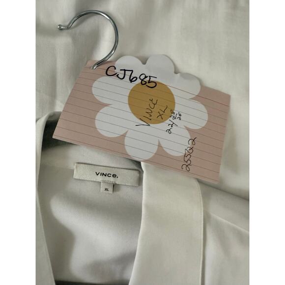 Vince Dress Shirt Women's XL White Long Sleeve 100% Lyocell - Picture 3 of 6